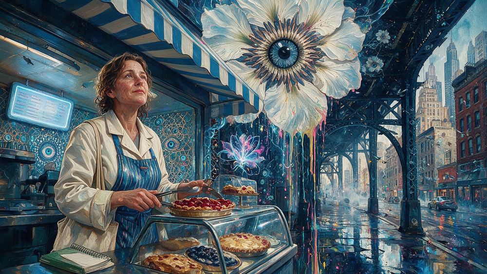 Bernadette Belsky, a waitress who starts your order when she sees you through the glass