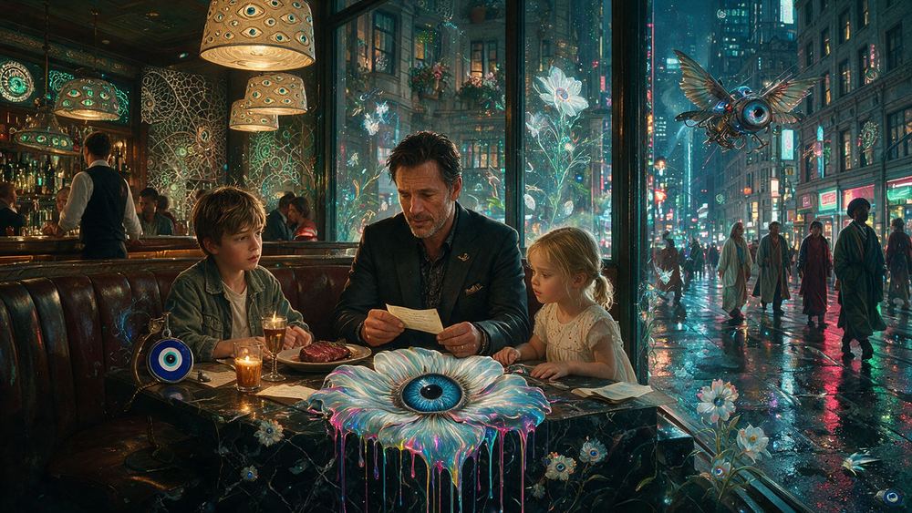 Nikolai Zielinski, a father explaining a liquidation to his kids