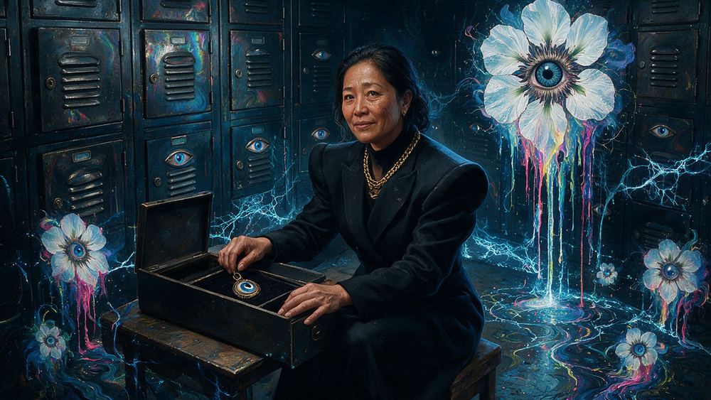 Ilagan Bhutia, a woman in a bank safe deposit room once a year