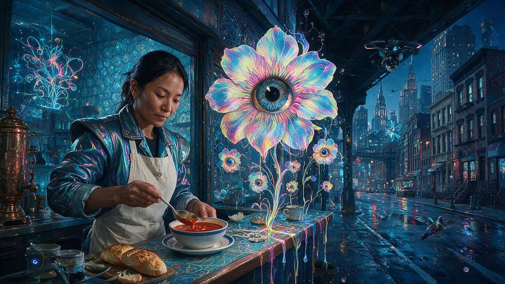 Choden Dorjee, a waitress at an East Village Ukrainian counter that never closes