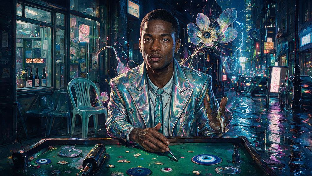 Andre Hollins, a pool hall owner with a room of green felt