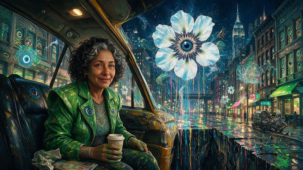 Rosalba Zambrano, a bridge painter who never finishes because it starts again