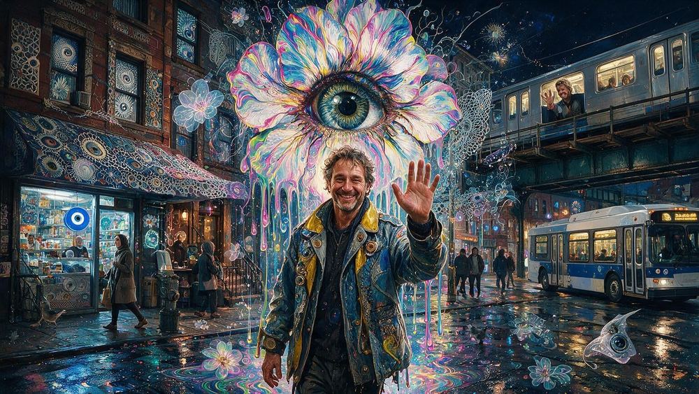 The Man Who Waves at Every Camera