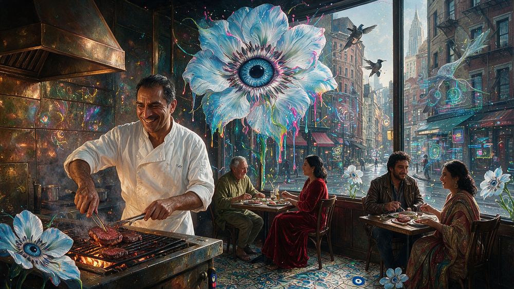 Ayman Farhat, a man who runs a chophouse with almost no seats