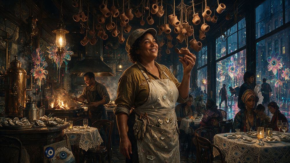 Lina Aziz, a woman who runs the oyster delivery from the harbour at dawn