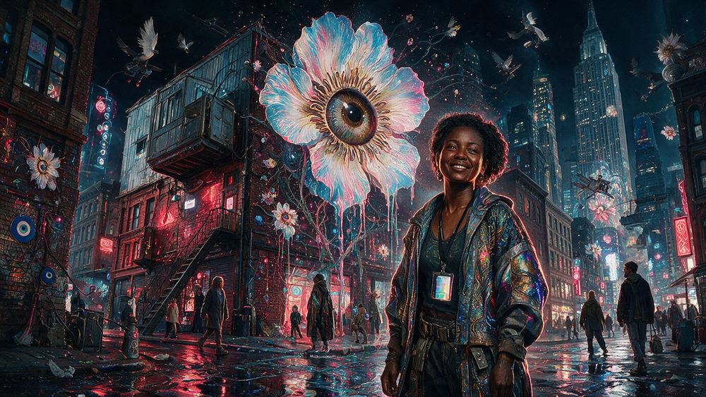 Adaeze Okonkwo, a prompt janitor who cleans up after the model all night