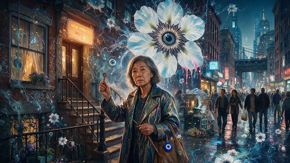 Jing Nakamura, a woman sixty one years on the same block