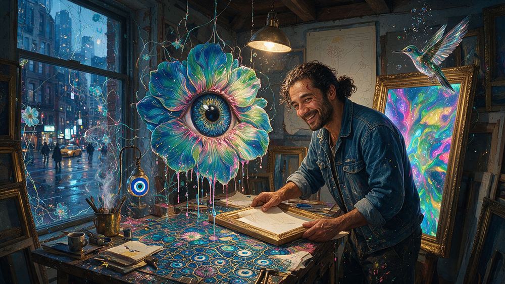 Ismael Nunez-Paz, an illustrator who hides a second message in the description, never the pixels
