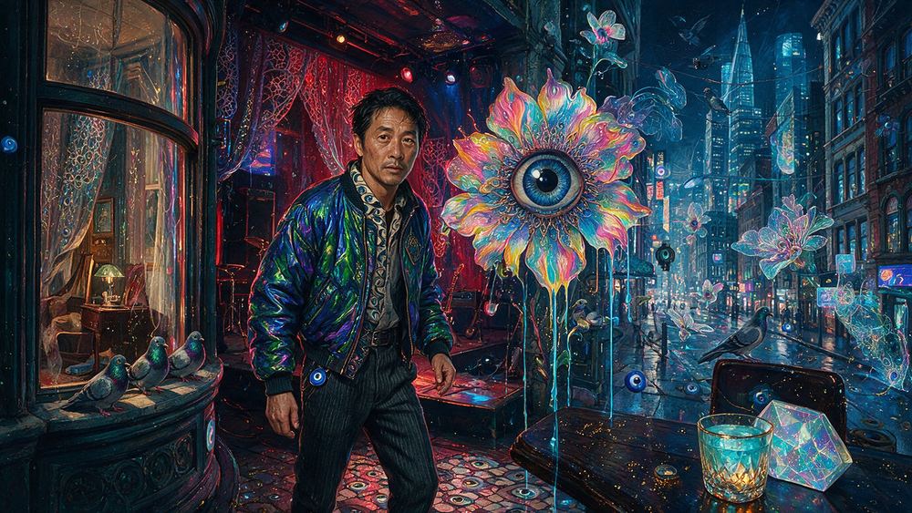 Jae-won Chow, a man who keeps a plain hotel room where an old inventor fed pigeons
