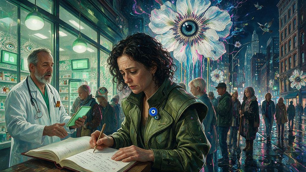 Deirdre Buonocore, a woman translating her own diagnosis in a notebook