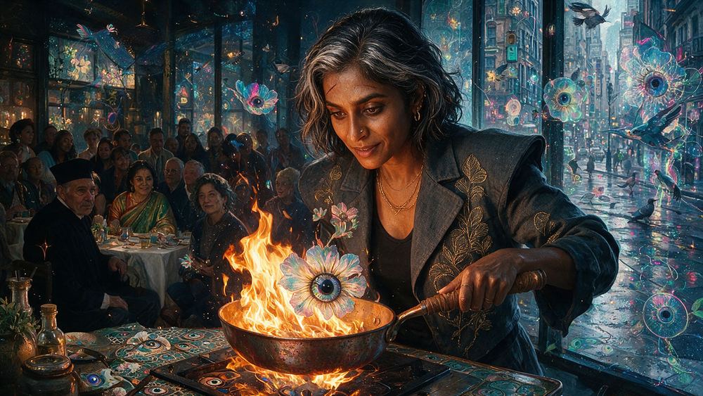 The Woman Who Cooks Over Wood in the Village