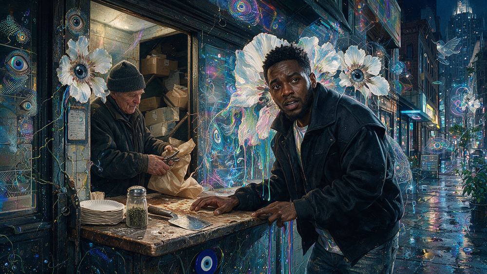Rashad Pryor, a dollar slice man at four in the morning