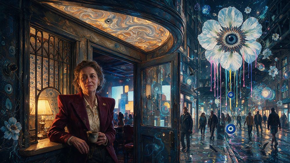 Nechama Landau, a woman who runs the box office of a theatre older than her family here