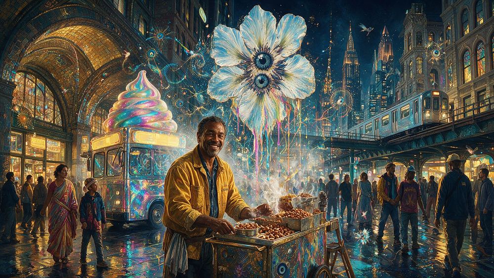 Aurelio Betancourt, a man who sells nuts from a cart with a smell you can follow two blocks