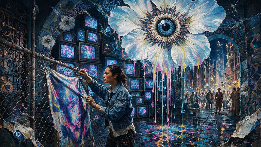 Aileen Fenwick, an artist who ran the image through a free glitch tool and told everyone