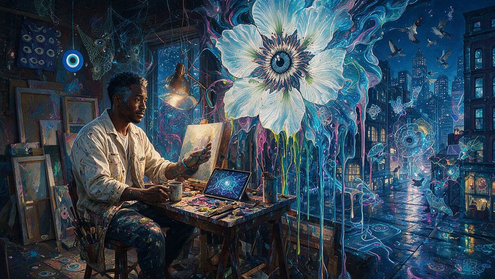 Darnell Danridge, a young painter who has never sold a canvas in a gallery, only on the chain