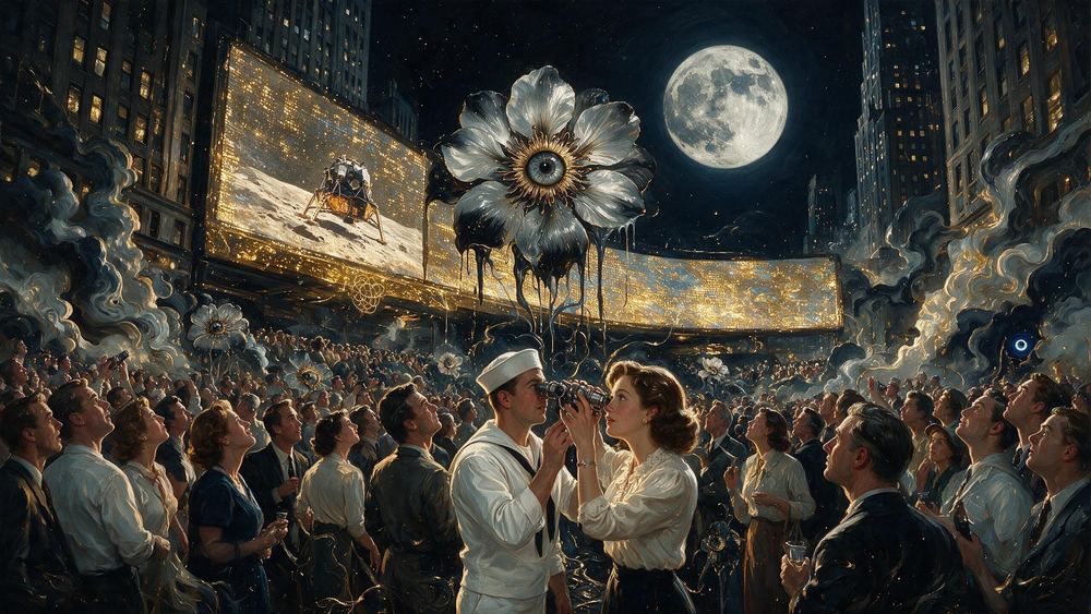 The Moon Landing Crowd