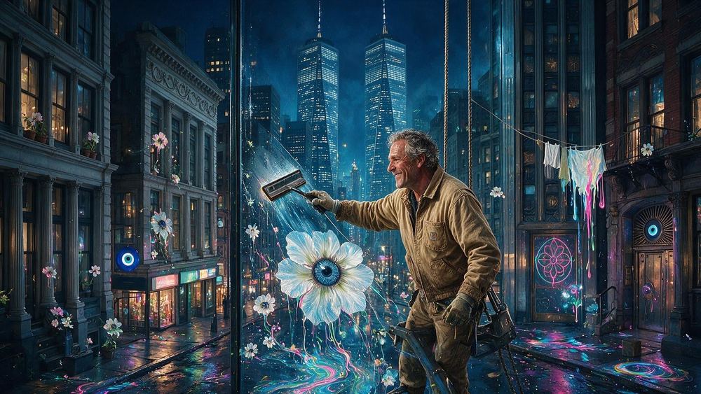 The Window Washer Between Worlds