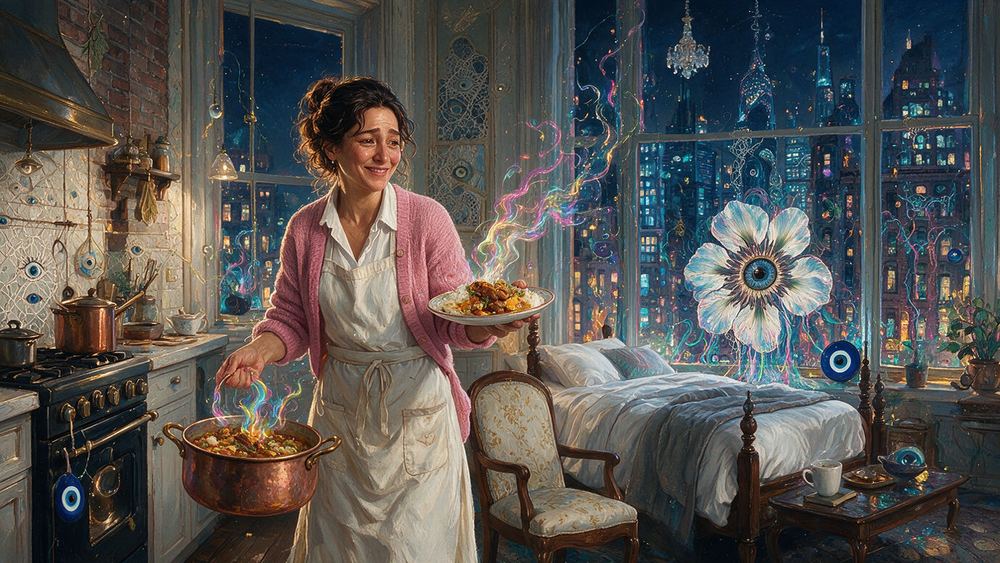 Rima Yildiz, an aide who cooks the food of a country she has never been to