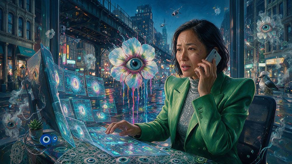 Pema Ilagan, a voice queue supervisor listening to nine calls at once