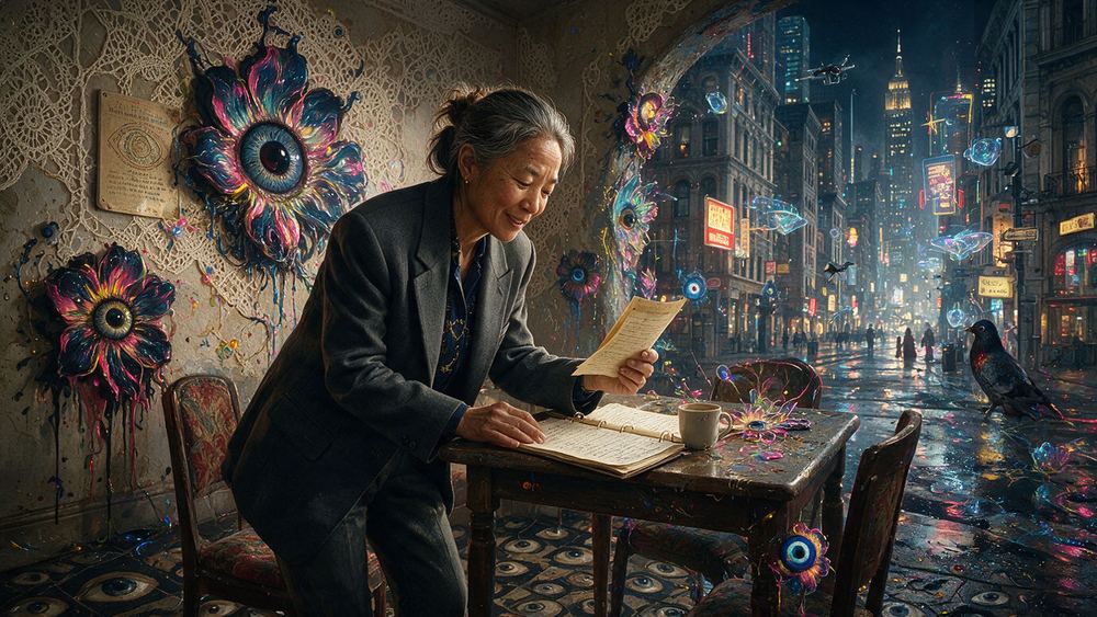 Khin Lama, a records room custodian who is the only index
