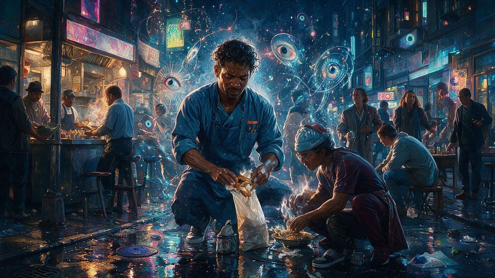 Rohan Saint-Fleur, a wok cook with the flame climbing the wall