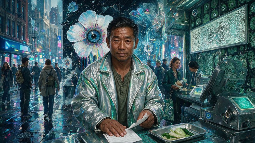 Aung Sherpa, a cashier who has taken cash only for forty years