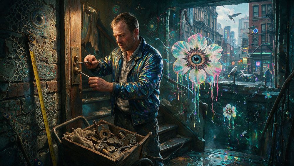 Miroslav Wozniak, a locksmith who has changed the same lock in both directions
