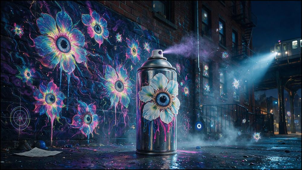 The Spray Can Finished the Piece