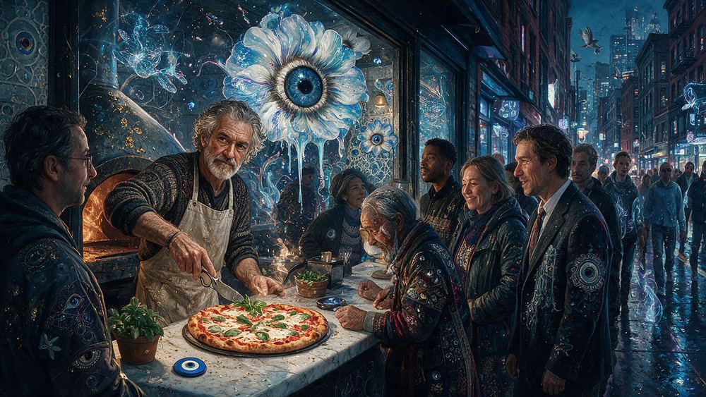 Dragan Kowalczyk, an old man who snips basil with scissors over every finished pie