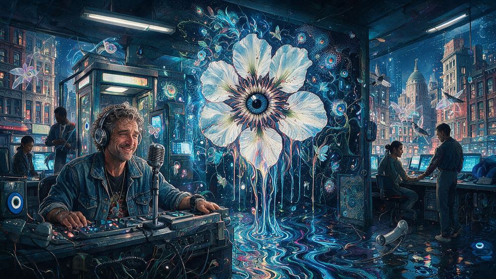 Dominic Feeney, a radio host broadcasting to insomniacs