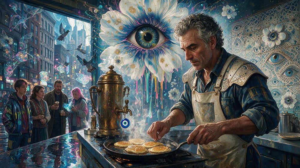 Dragan Zielinski, a man who fixes the coffee urn that is older than he is