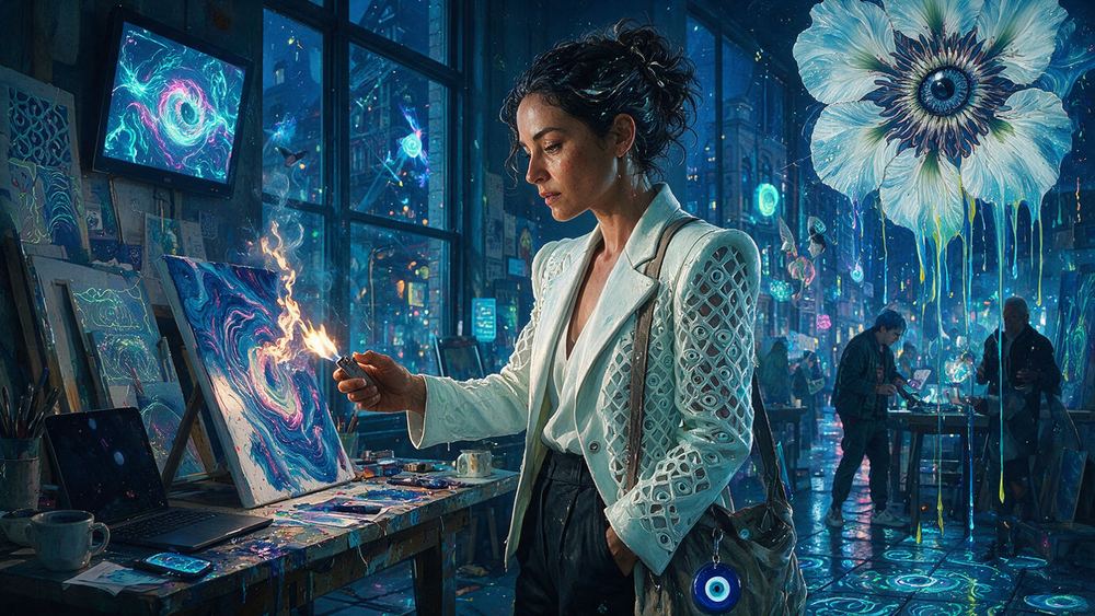 Zofia Vasilenko, a woman who burns her own work to upgrade it rather than mint more