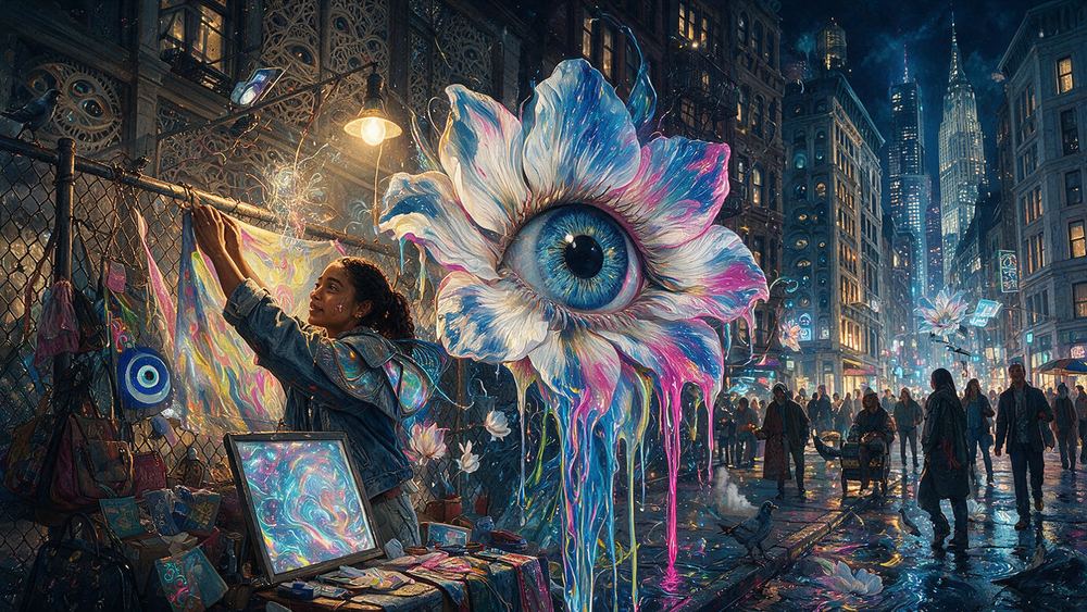 Analiza Tsering, a Canal Street stall keeper who sells knockoffs and collects the real glitch