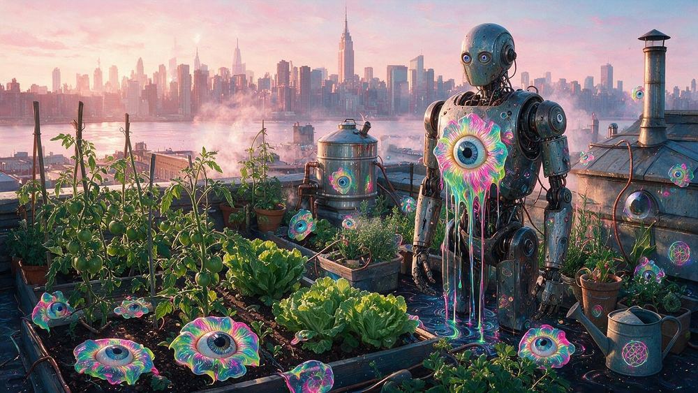 The Rooftop Farm at Sunrise