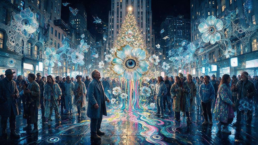 The Crowd Under the Tree at Rockefeller