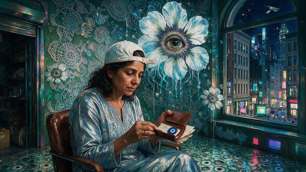Rukhsana Siddiqui, a woman who owns a piece by an artist who is gone